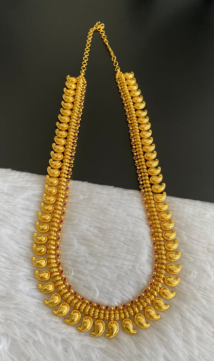 Gold tone pink stone mango haar dj-53164