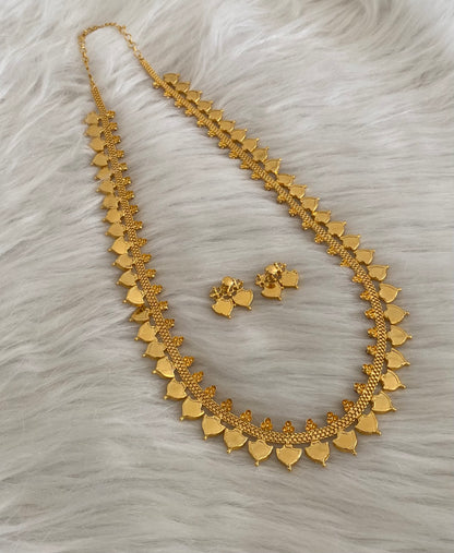 Gold Tone Pink-green Palakka Long Haar Set DJ31955