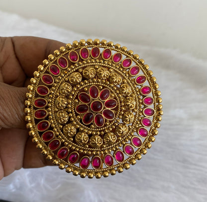 Antique gold tone kemp round hair jewel(rakodi)dj-53614