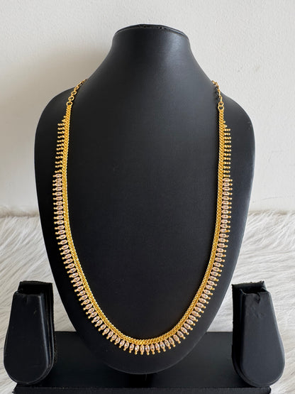 Gold tone white stone haar dj-51326