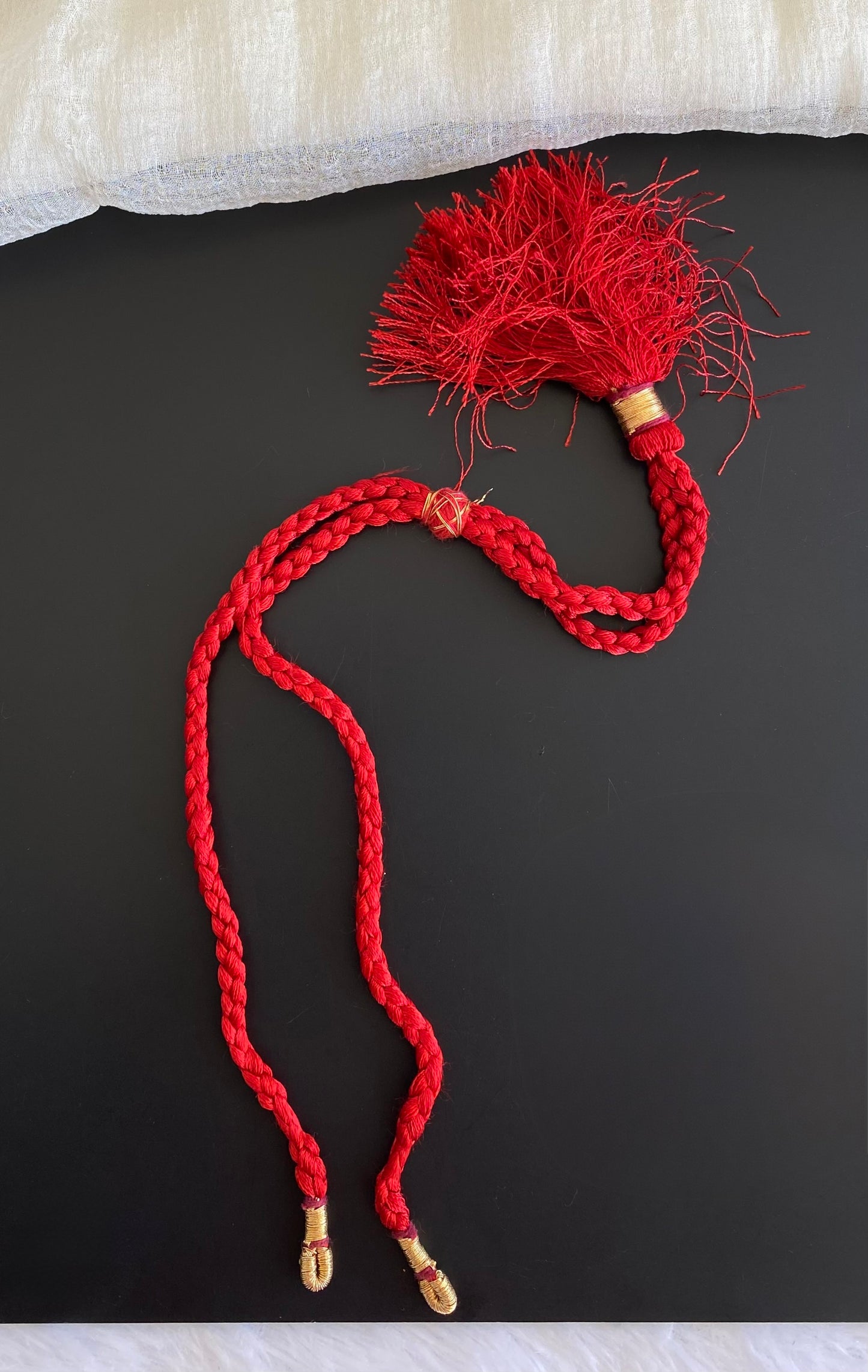 Handmade red silk thread adjustable dori Dj-52713