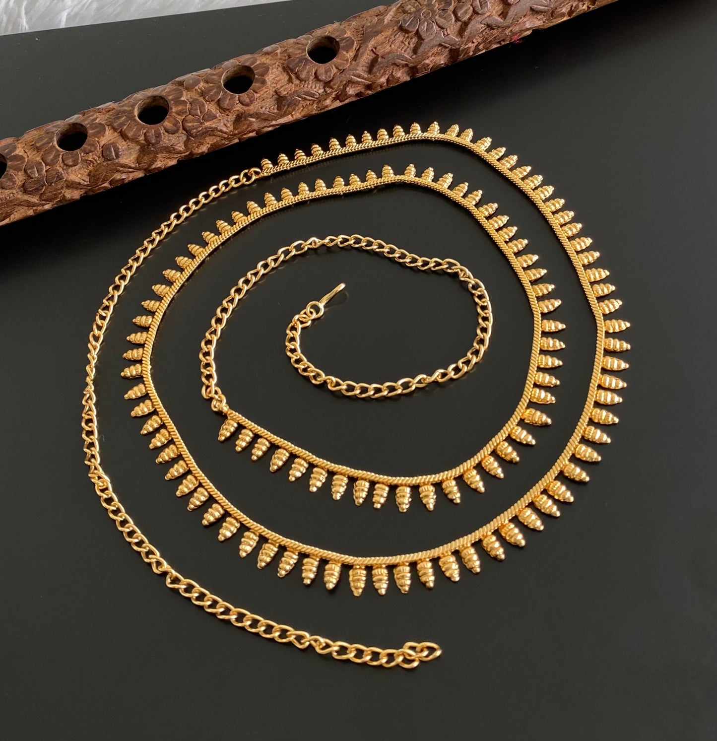 Antique gold tone hip/waist chain dj-54403