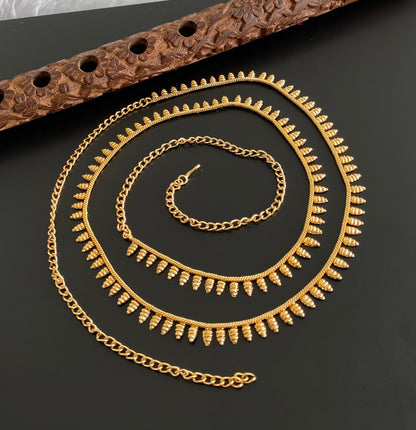 Antique gold tone hip/waist chain dj-54403