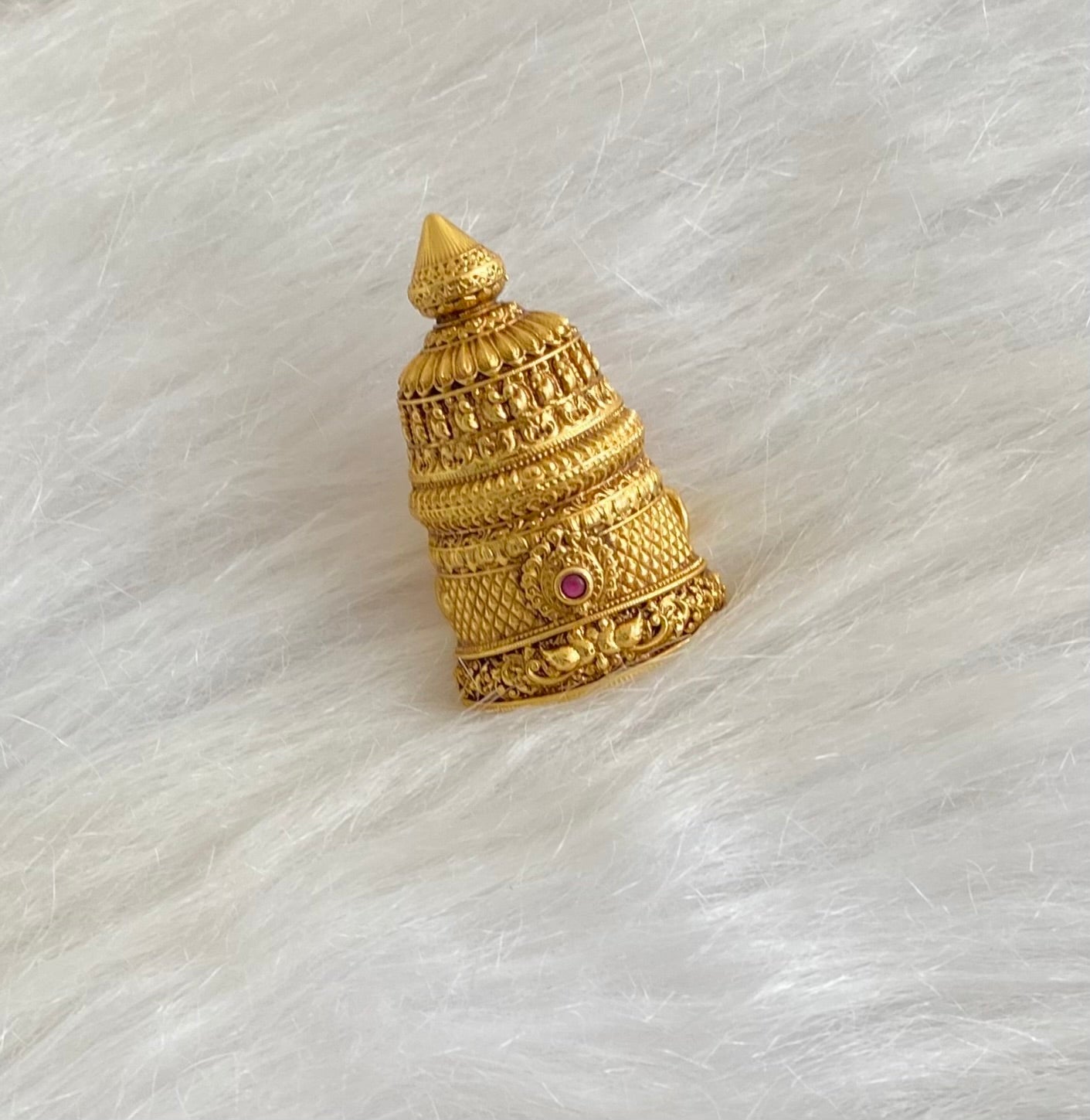 Antique gold tone nakshi crown/kreedam dj-54467