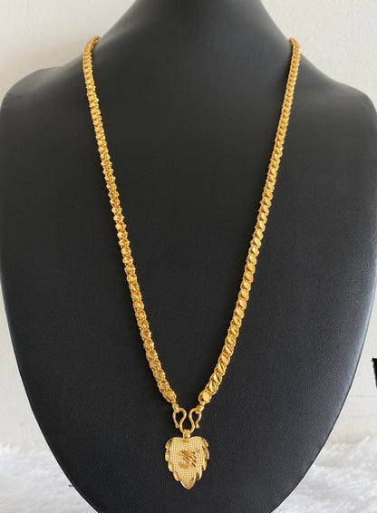 Gold tone 24 inches chain with om pendant dj-54382