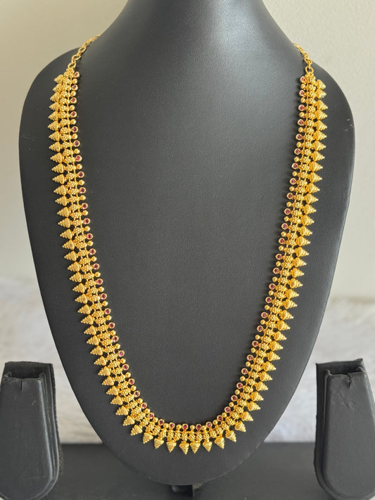 Gold look alike kerala style ad pink haar dj-51637