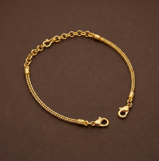 Gold tone necklace back chain dj-52240