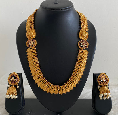 Matte finish kemp-white lakshmi coin swan short haar set dj-54999