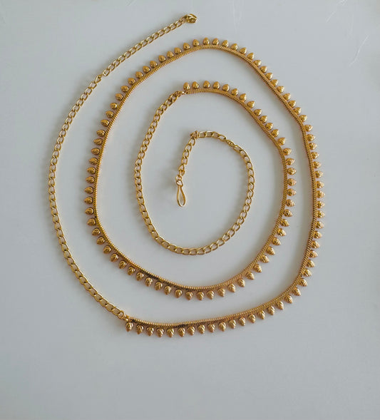 Antique gold tone hip/waist chain dj-51381