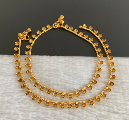 Antique gold tone anklets set dj-53189