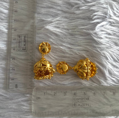 Gold tone Kerala style step jhumkka dj-51123
