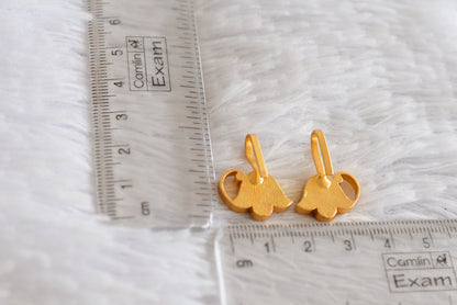 Gold tone pink-white kundan jadau bugadi earrings dj-52493