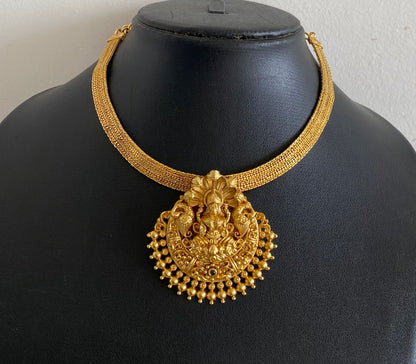 Antique gold tone lakshmi choker/necklace dj-54415