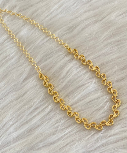 Two tone cz white stone necklace dj-54862