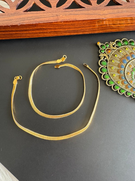 Gold tone 10.5 inches anklets dj-51301