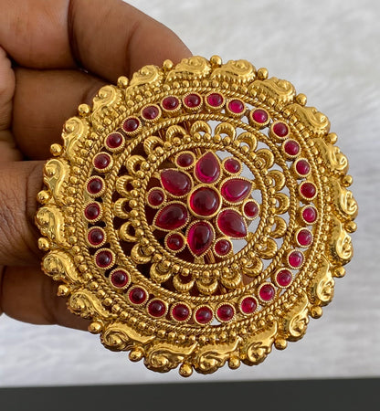 Antique gold tone kemp round hair jewel (rakodi) dj-53628