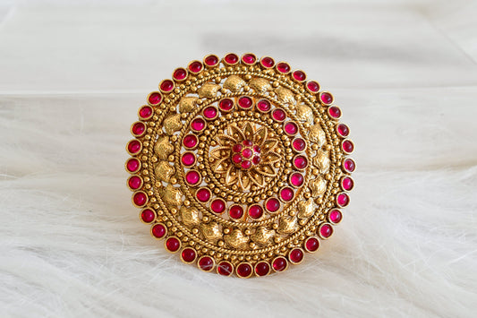 Antique gold tone kemp round hair jewel (rakodi) dj-53632