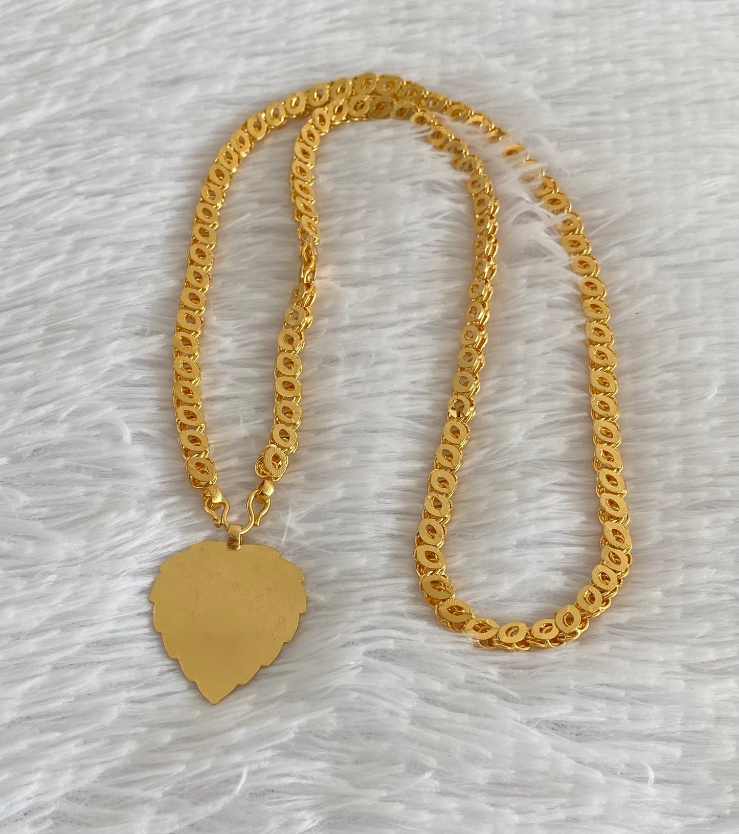 Gold tone 24 inches chain with om pendant dj-54377