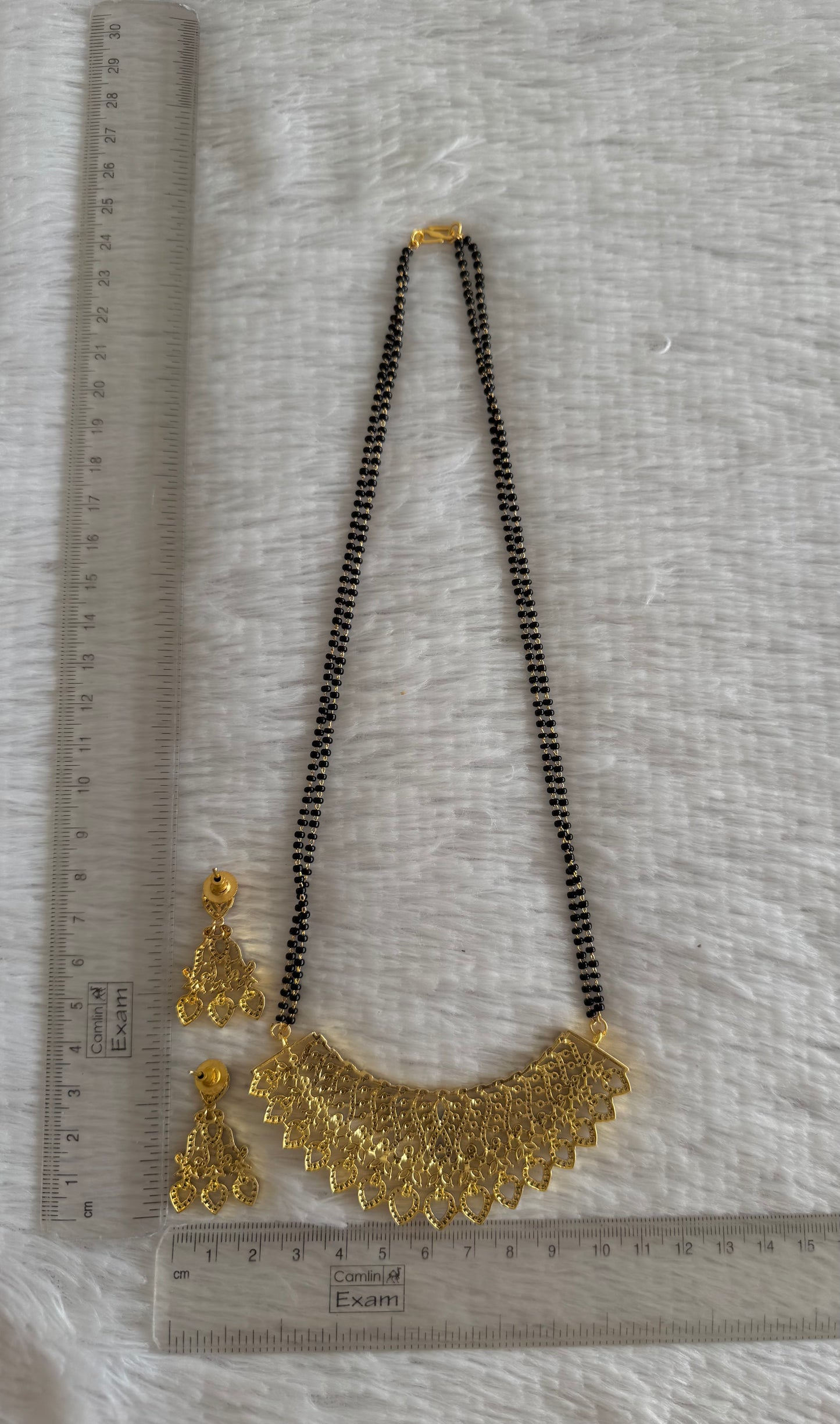 Two tone cz white stone 18 inches mangalsutra set dj-52062