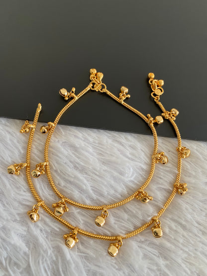Antique gold tone anklets set dj-53197