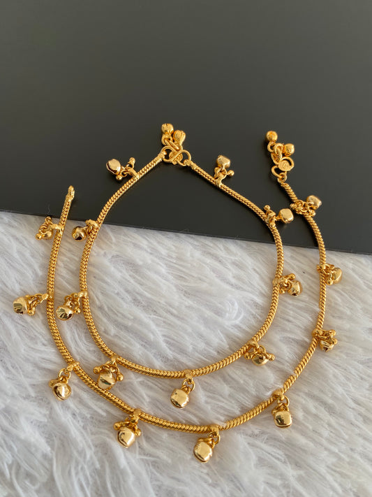 Antique gold tone anklets set dj-53197