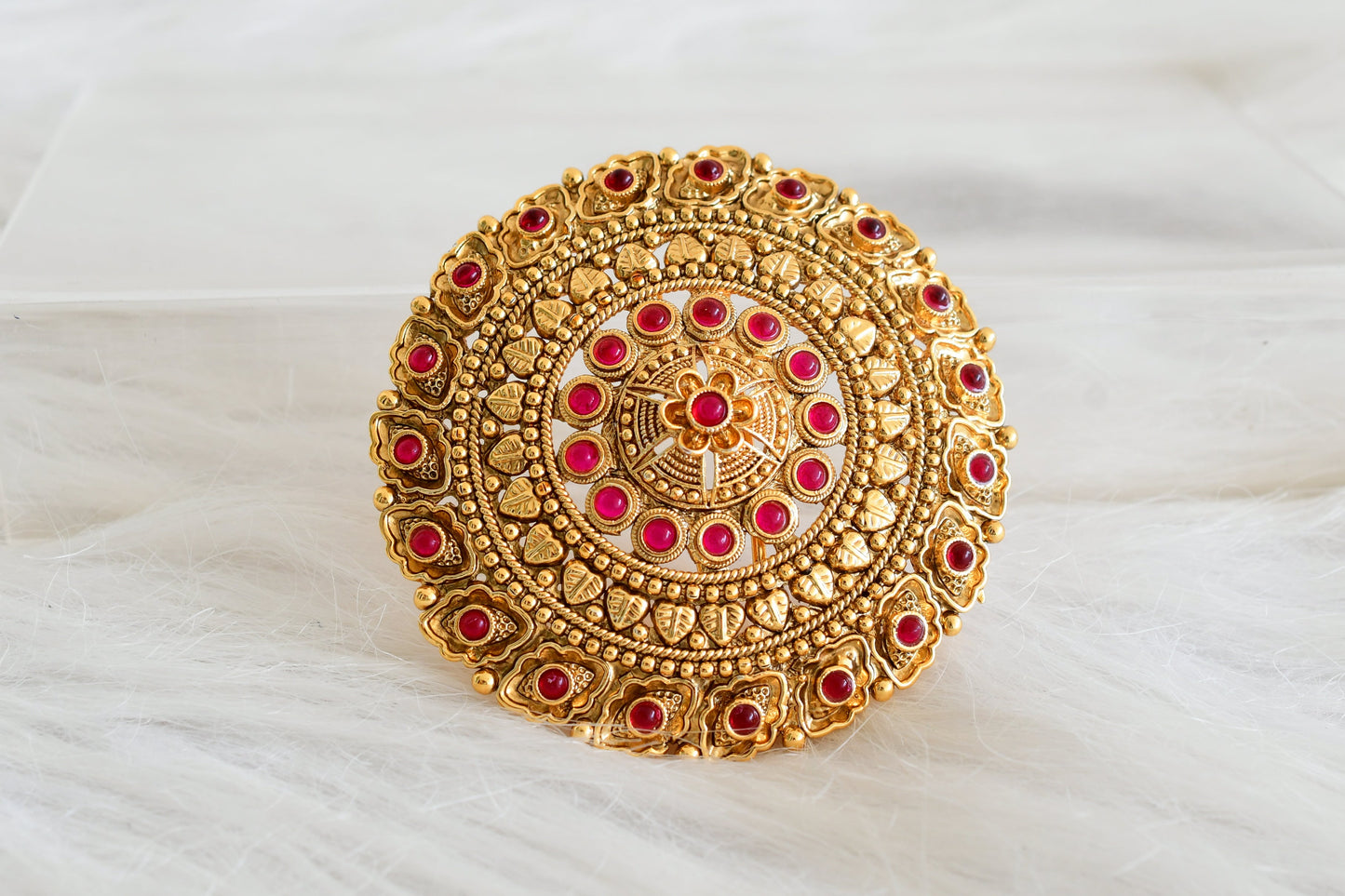 Antique gold tone kemp round hair jewel(rakodi)dj-53626