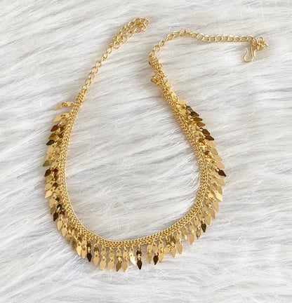 Gold tone kerala style elakka choker necklace dj-54107