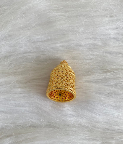 Gold tone pink-green-white-blue crown/kreedam dj-54462
