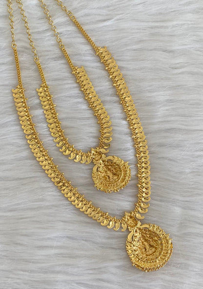 Gold tone mango lakshmi combo set dj-54286