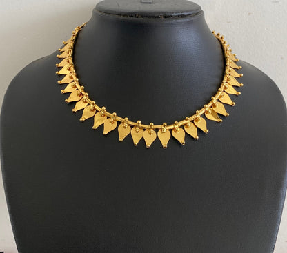 Gold tone kerala style thali kootam necklace dj-54520