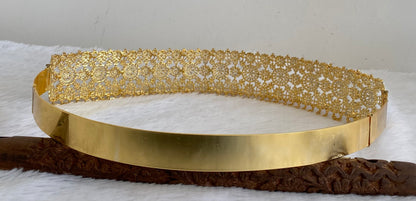 Two tone flower design adjustable waist belt dj-53466