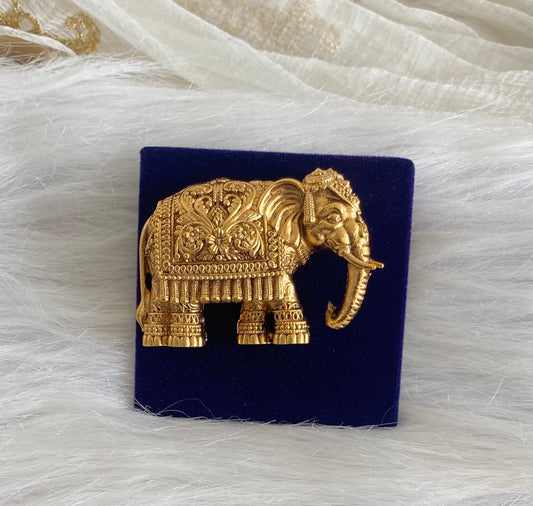 Matte finish elephant magnetic brooch for men dj-54220