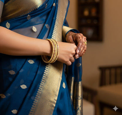 Gold tone precious kemp-pearl bangles(2.6) dj-52347