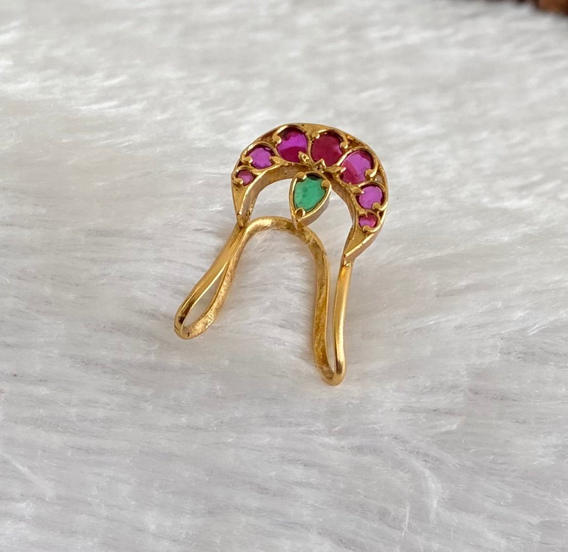 Matt finish kemp-green vanki style finger ring dj-53675