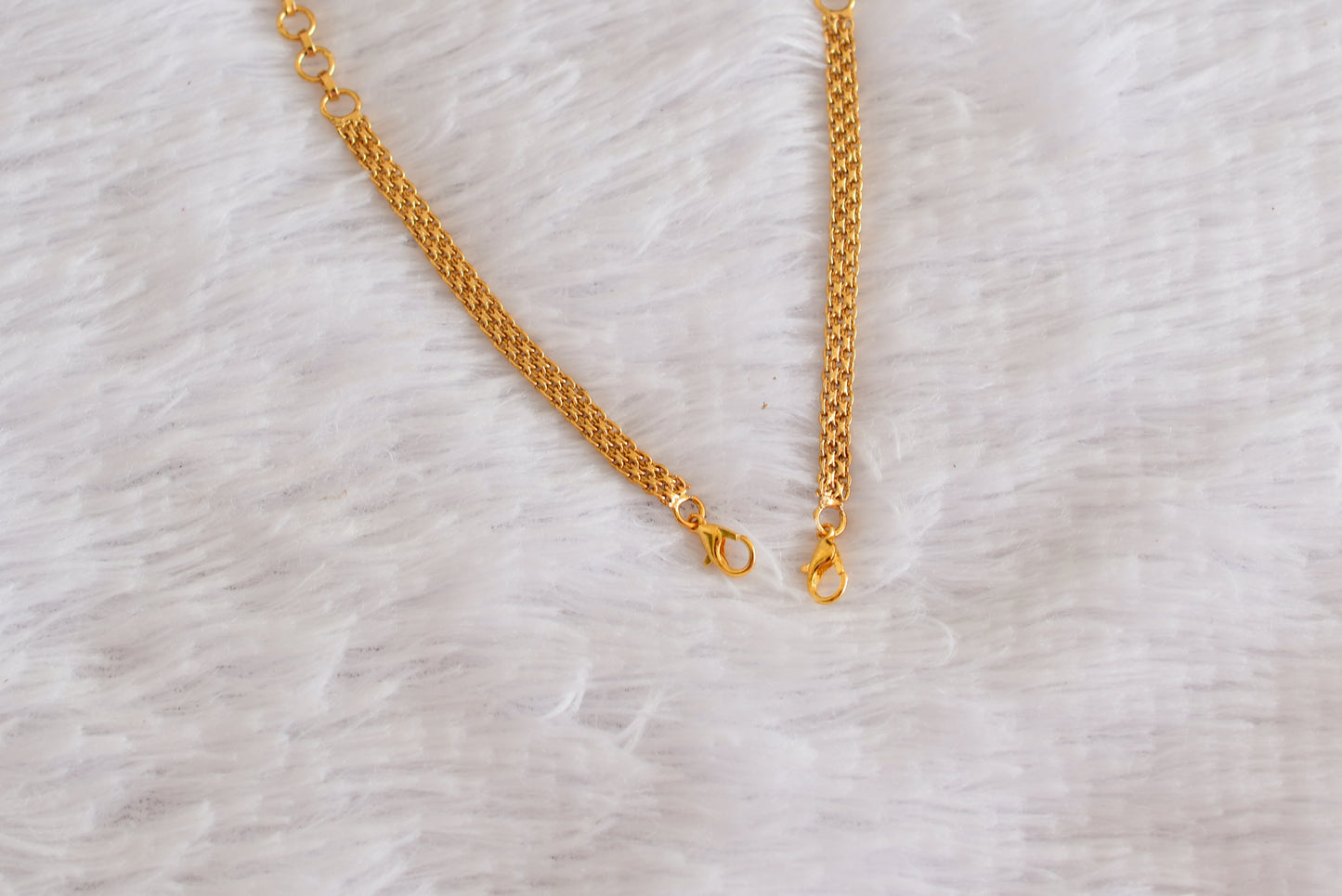 Antique gold tone necklace back chain dj-52429