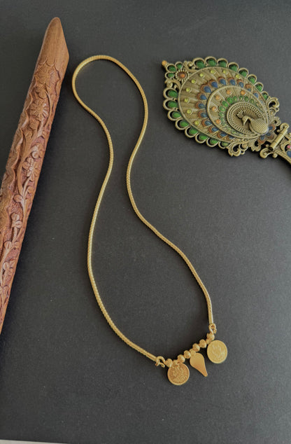 Gold tone 24 inches kerala style elakka thali mangalyam dj-52230