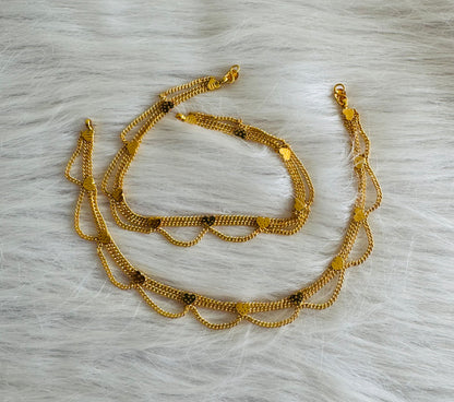 Gold tone 10.5 inches anklets dj-51306