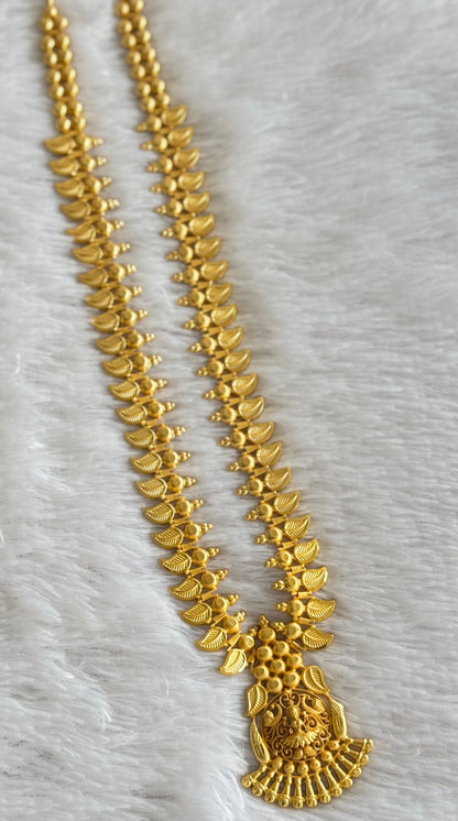 Matte gold tone kerala style mango lakshmi short haar dj-51624