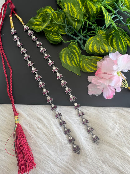 Black finish AD precious kemp haar chain for pendants Dj-51179