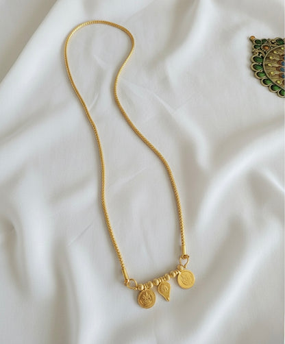 Gold tone 24 inches kerala style elakka thali Om mangalyam dj-52231