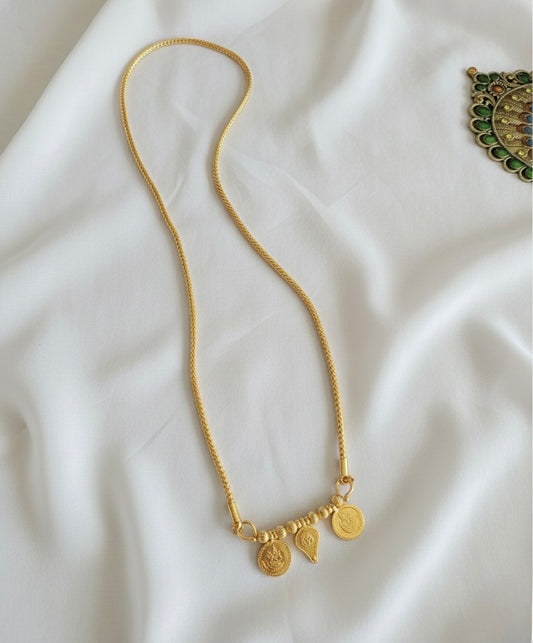 Gold tone 24 inches kerala style elakka thali Om mangalyam dj-52231