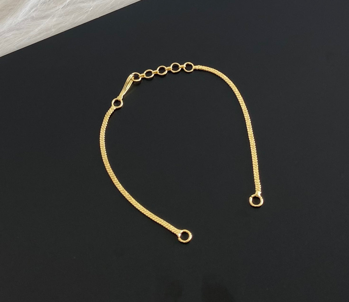 Gold-tone necklace back chain dj-52431