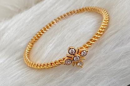Gold tone AD white stone kada/bangle(2.4) Dj-53875