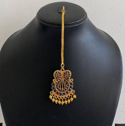 Antique blue-kemp bridal mango tikka dj-53607
