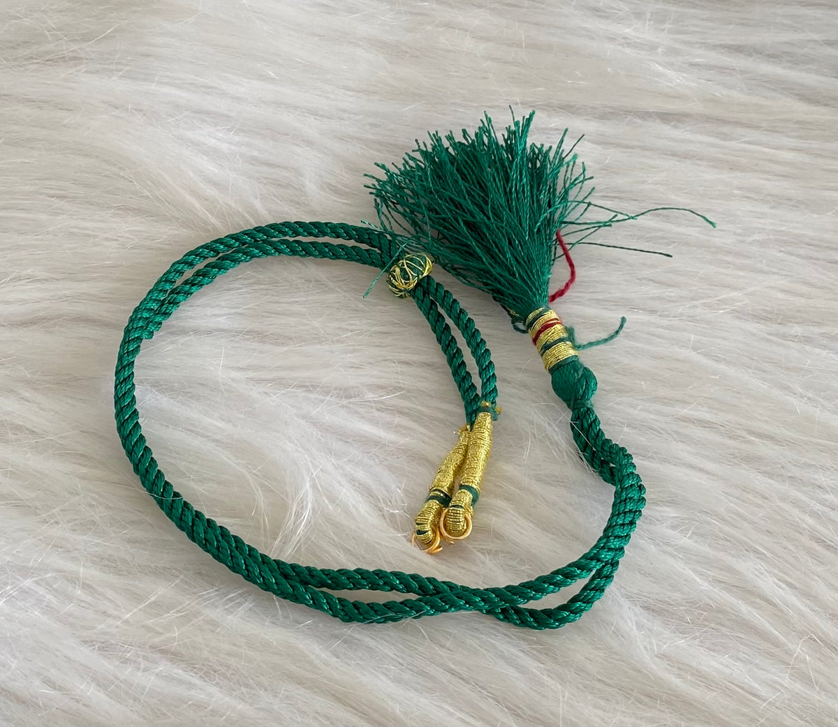 Handmade green silk thread adjustable dori dj-54783