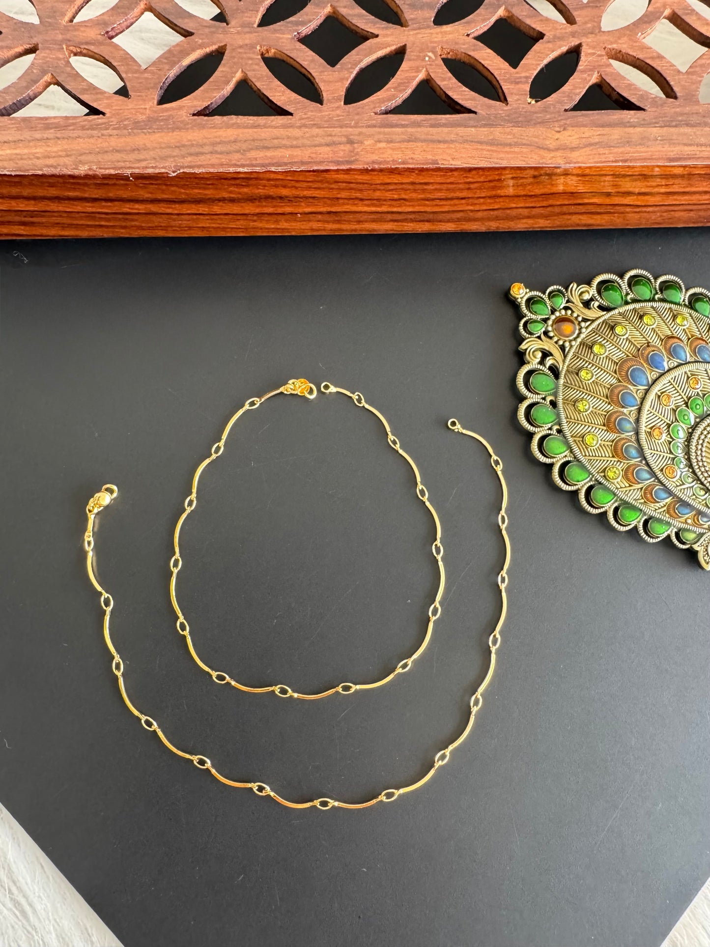 Gold tone 10.5 inches anklets dj-51297