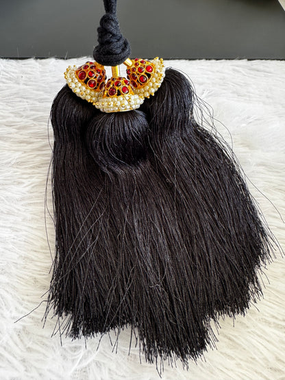 Gold tone kemp pearl kuppulu (Hair accessory) dj-52757