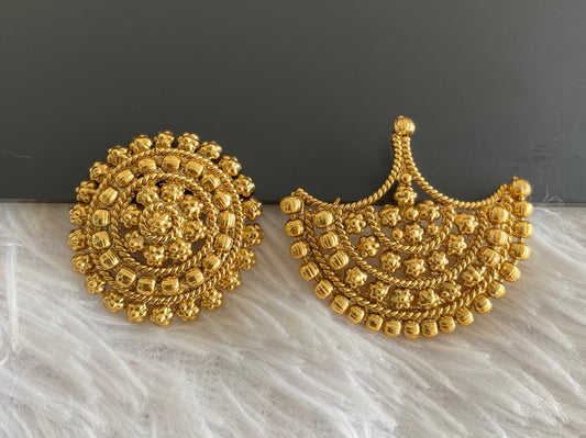 Antique gold tone Sun Moon Hair Jewel- Dj-51349