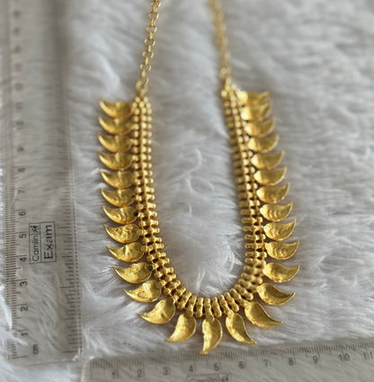 Matte gold tone kerala style mango necklace dj-51654