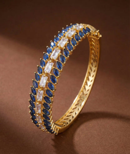 Gold tone Blue-white Bracelet DJ17912